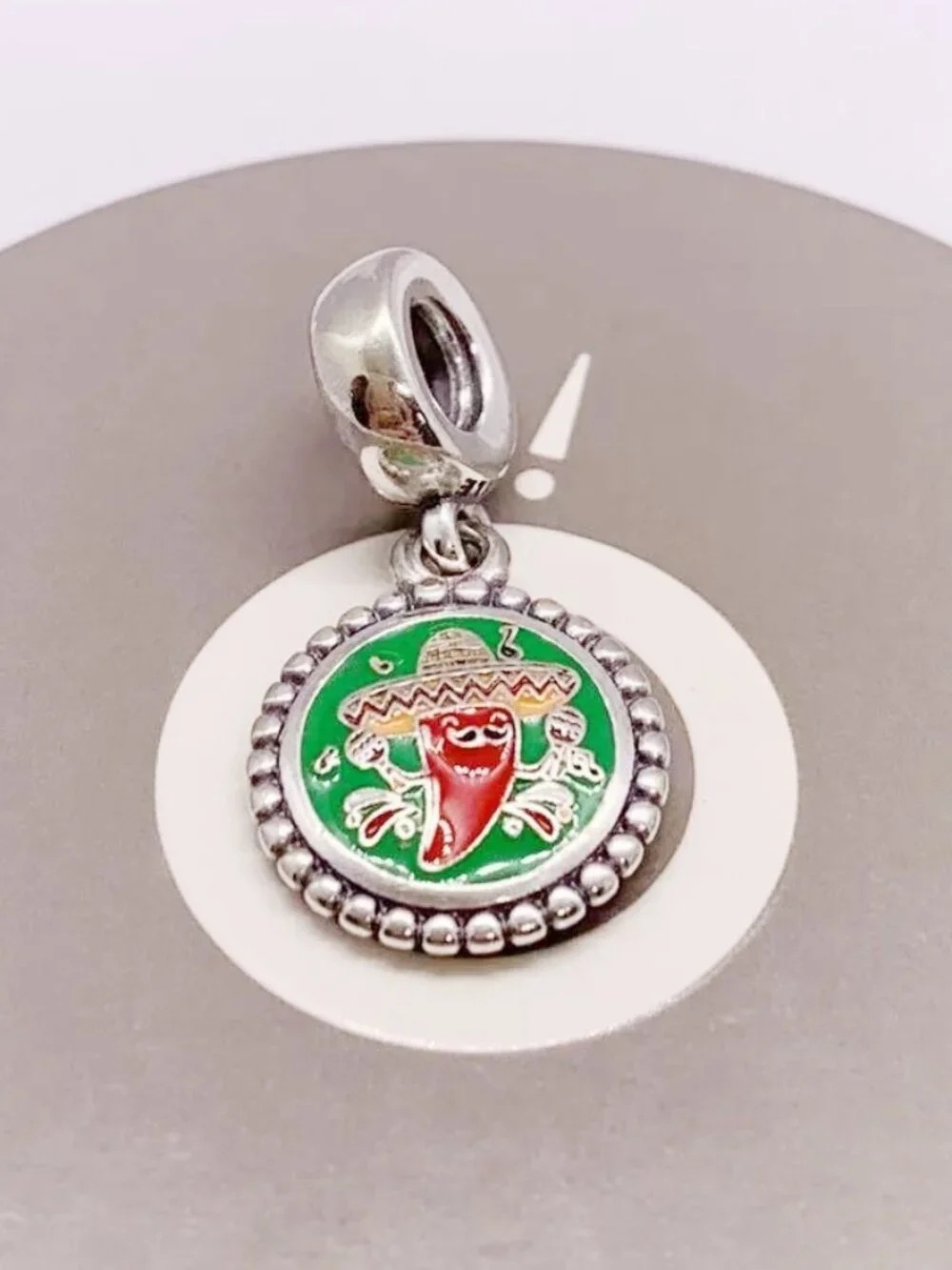 Pandora Red and Green Chili Pepper Dangle Charm